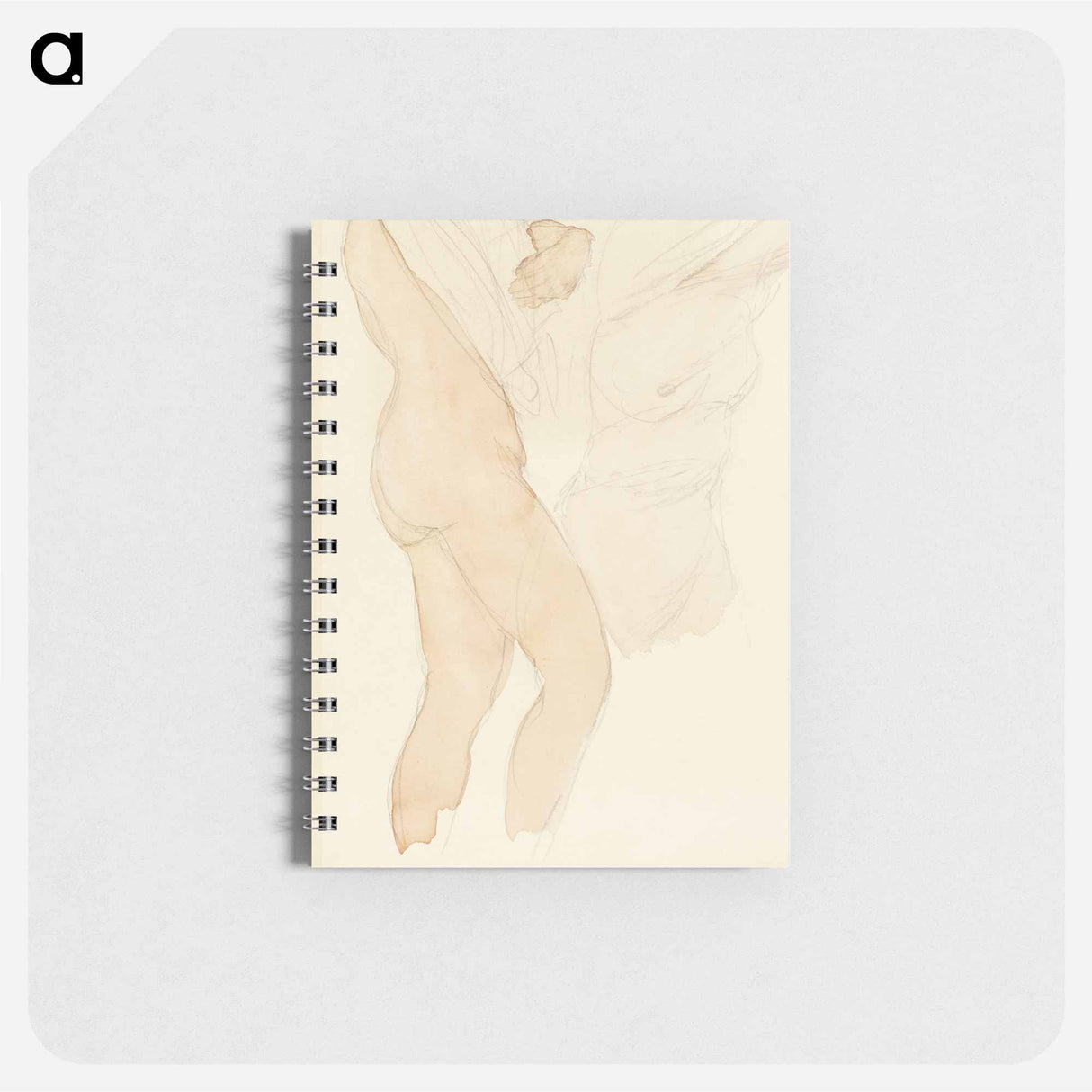 Studieblad met twee vrouwen die hun hemd uittrekken - オーギュスト ロダン Memo.