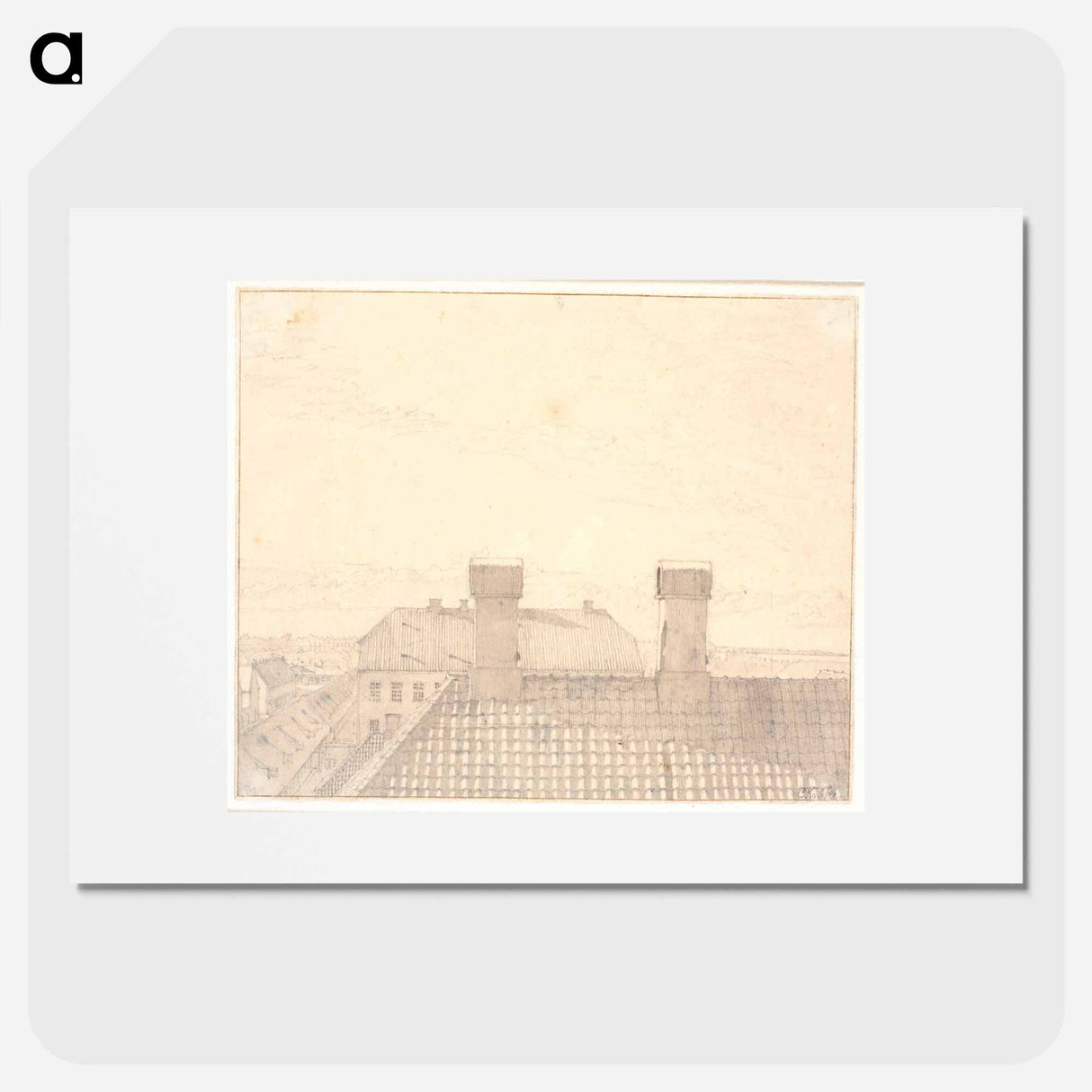 View from a window on Toldbodvej - クリステン ケプケ Poster.