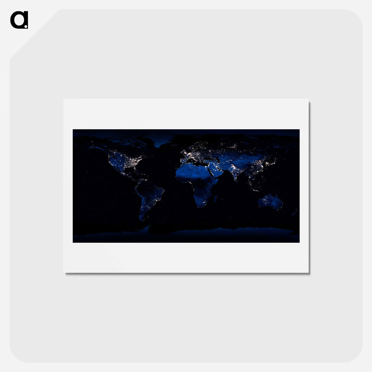 アートポストカード-Earth at Night
- 上空からの地球 Postcard.