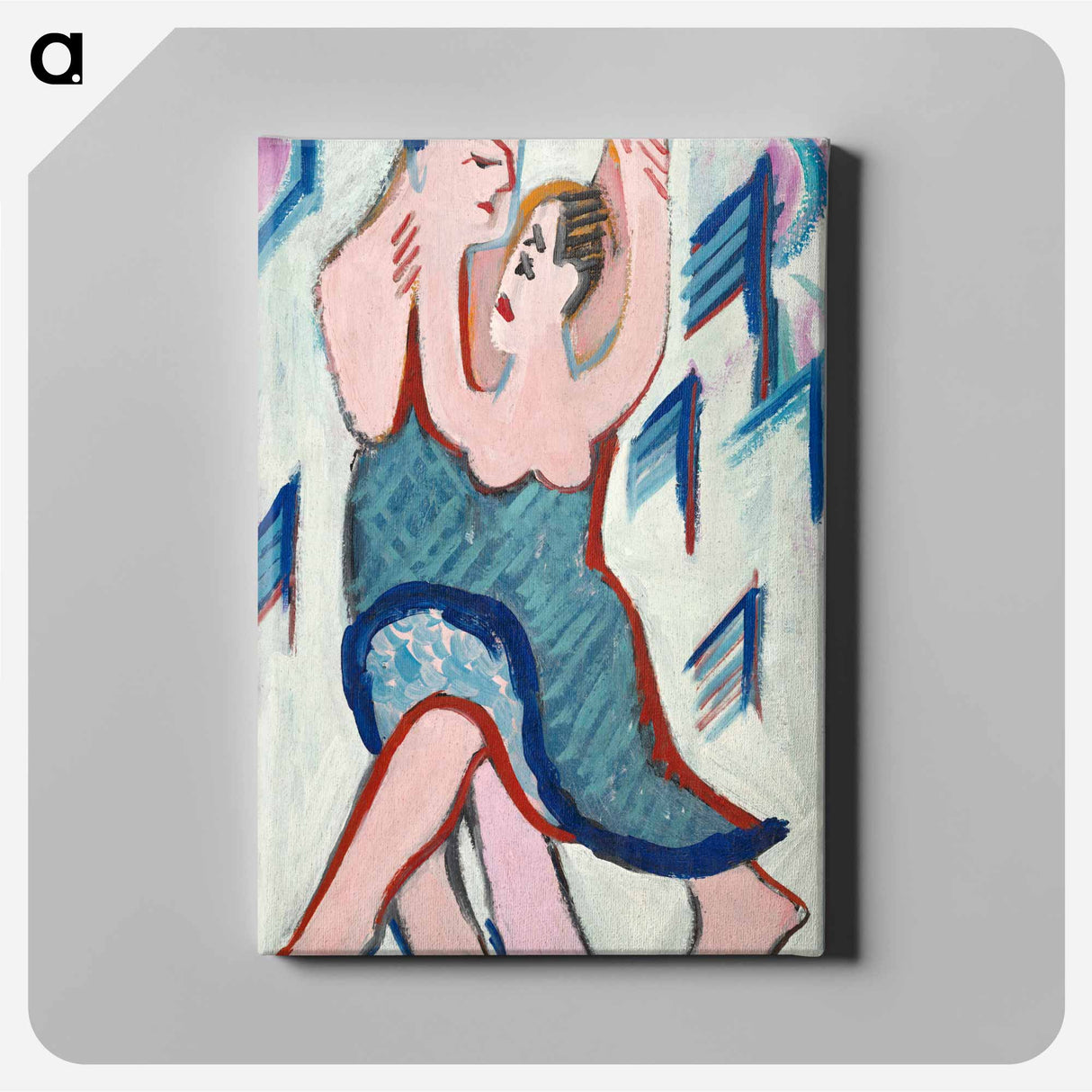 アートパネル-Dancing Couple in the Snow - エルンスト ルートヴィヒ キルヒナー Canvas.