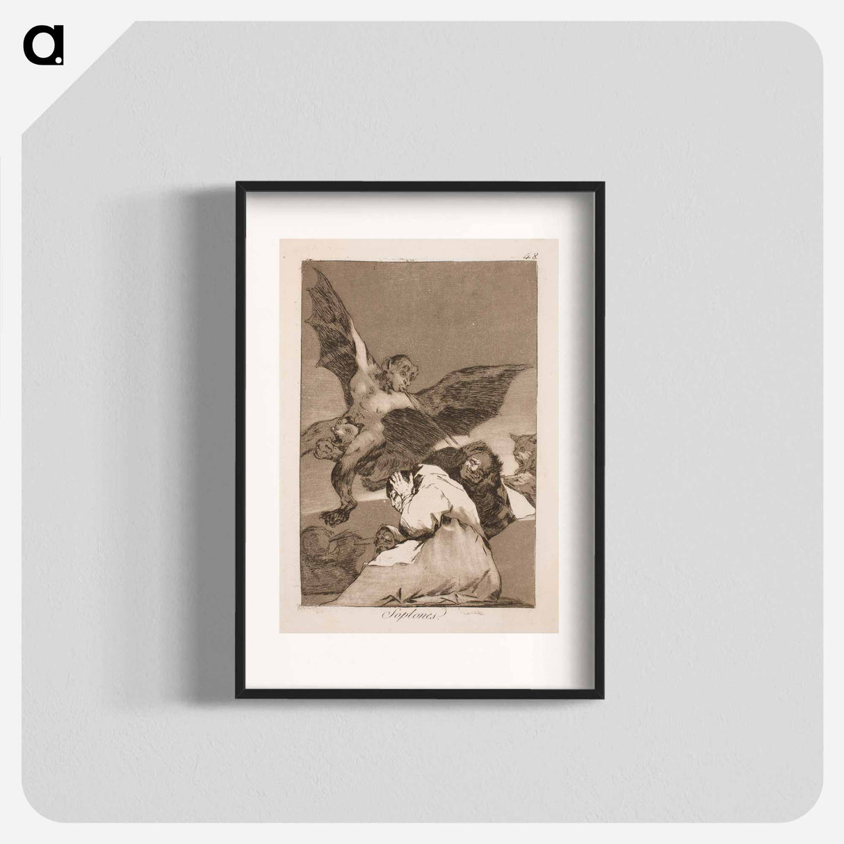 They blow into their ears - フランシスコ デ ゴヤ Poster.