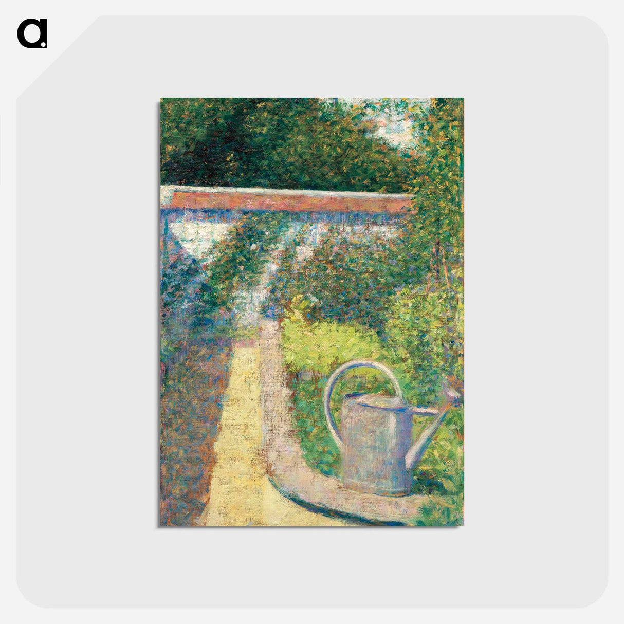 アートポストカード-The Watering Can–Garden at Le Raincy - ジョルジュ スーラ Postcard.