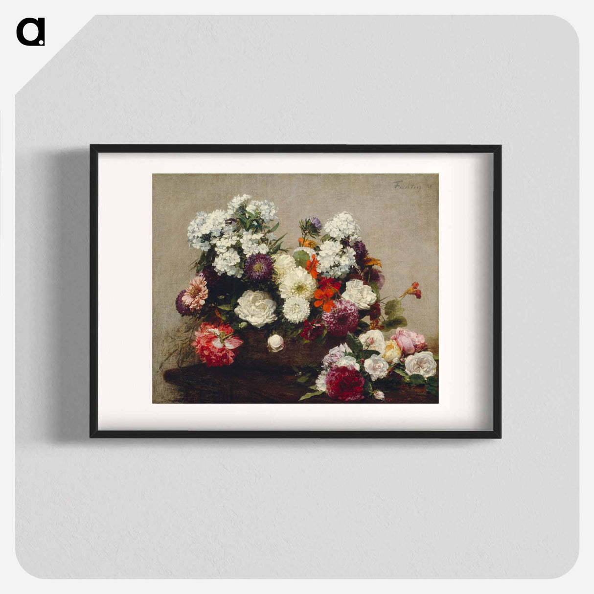 Still Life with Flowers - アンリ ファンタン ラトゥール Poster.