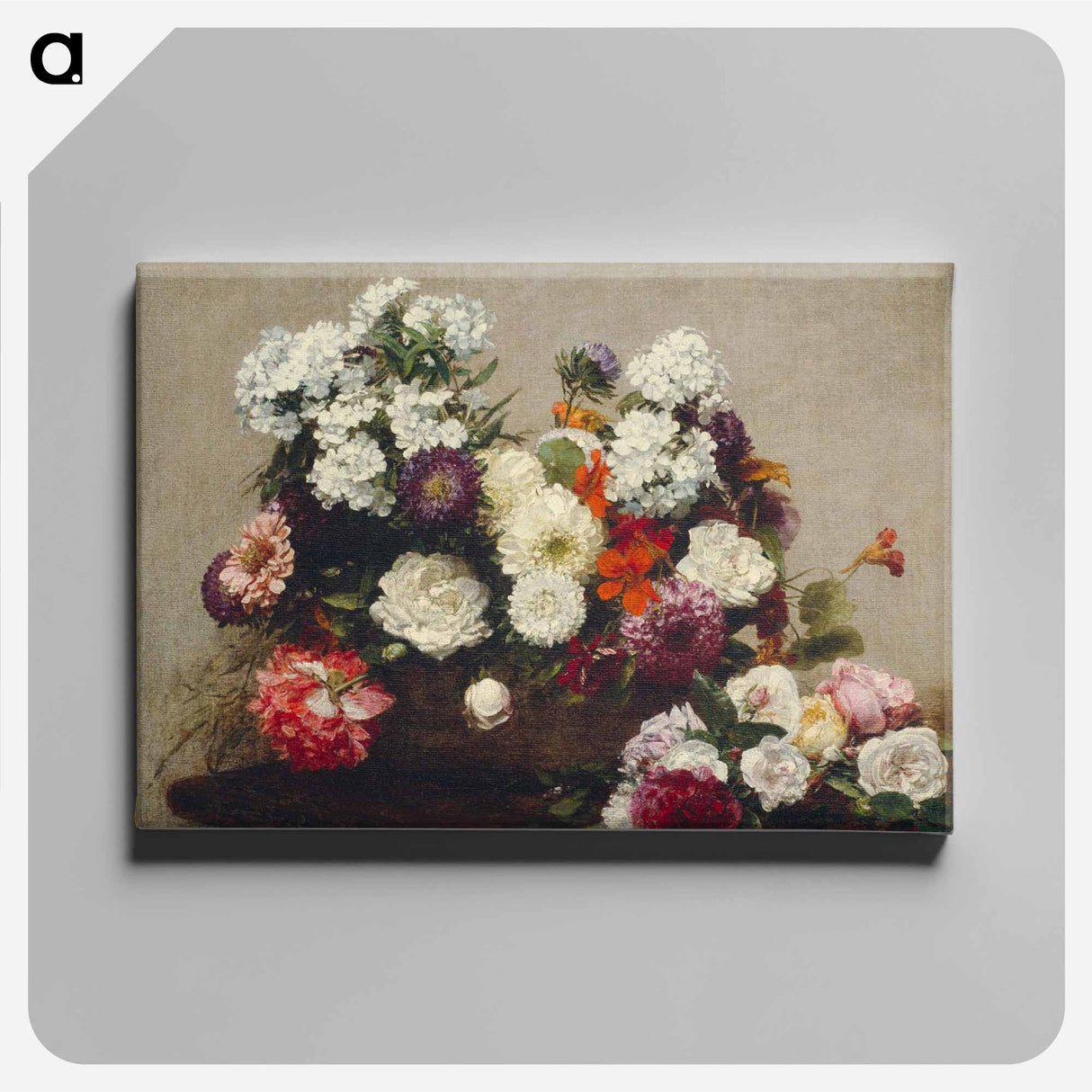 Still Life with Flowers - アンリ ファンタン ラトゥール Canvas.