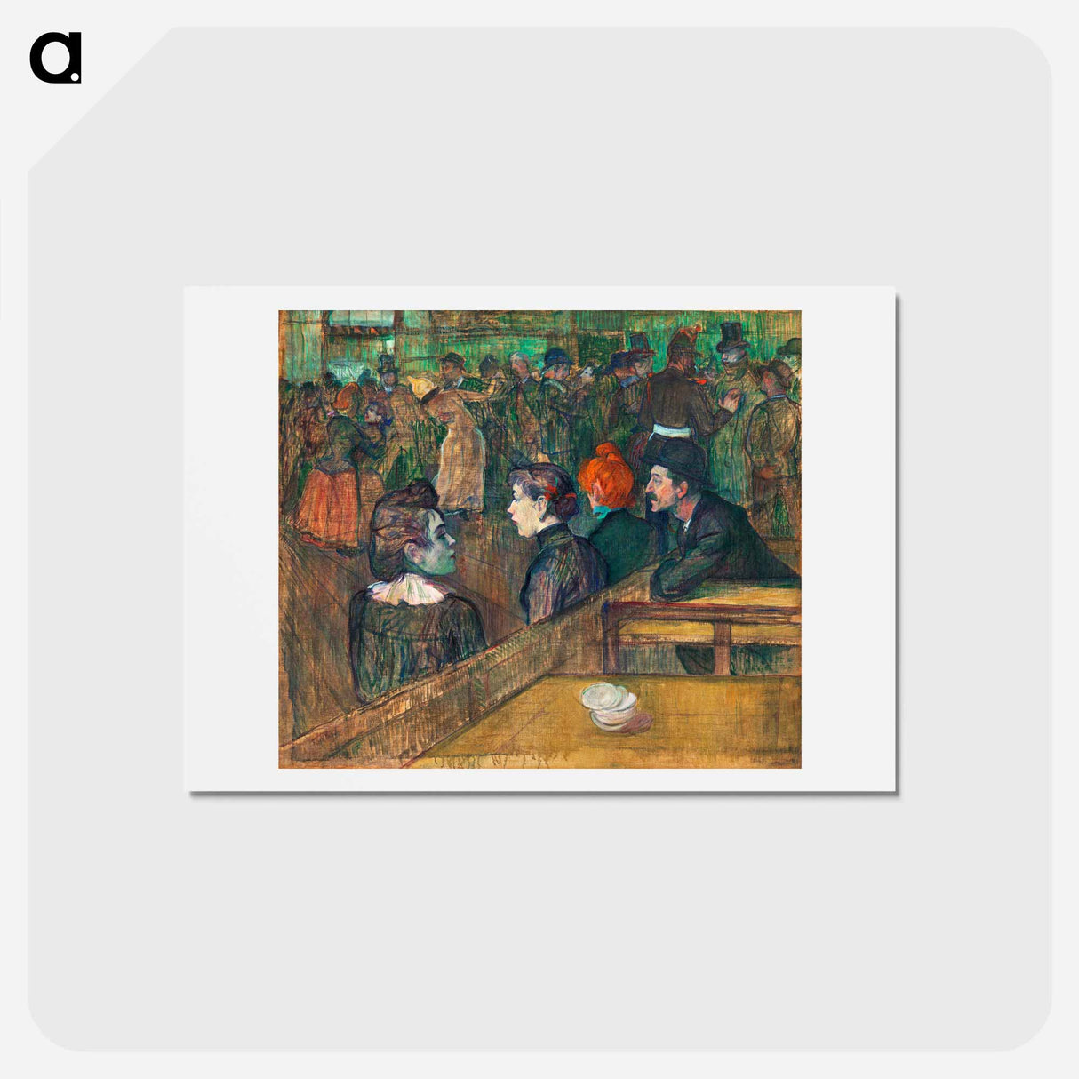 アートポストカード-Moulin de la Galette - アンリ ド トゥールーズ ロートレック Postcard.