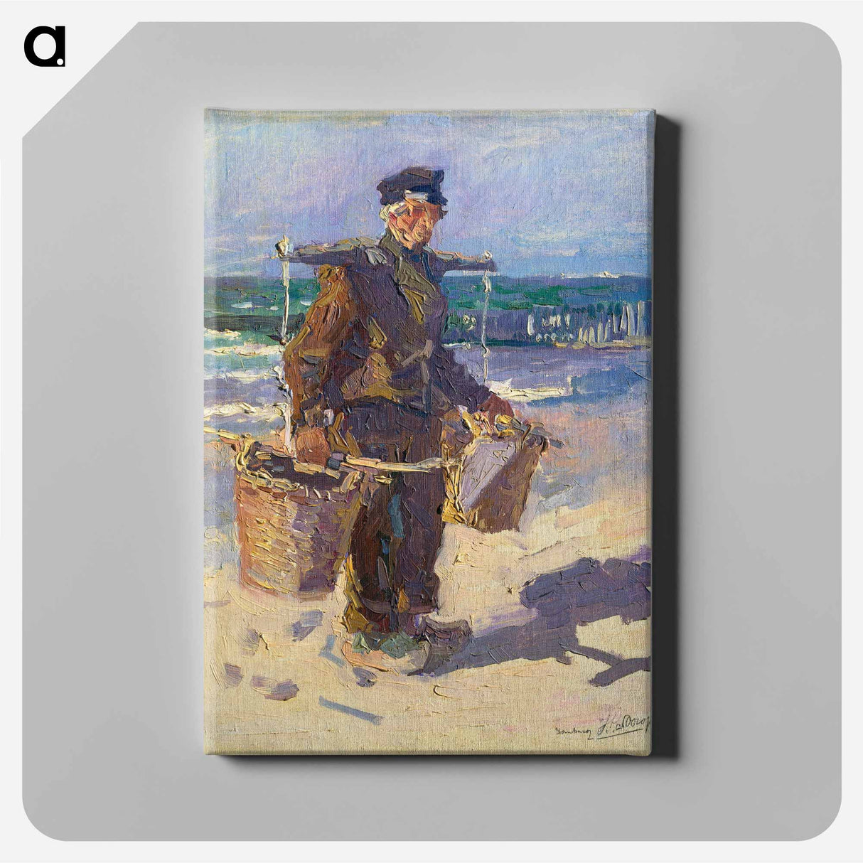 Sailing boats off the coast of Domburg - ヤン・トゥーロップ Canvas.