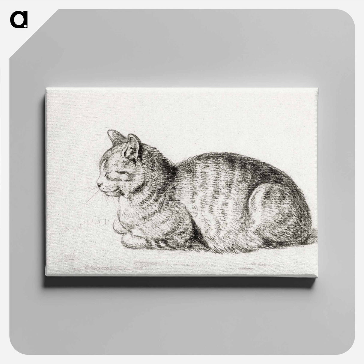 アートパネル-Lying cat - ジャン ベルナール Canvas.