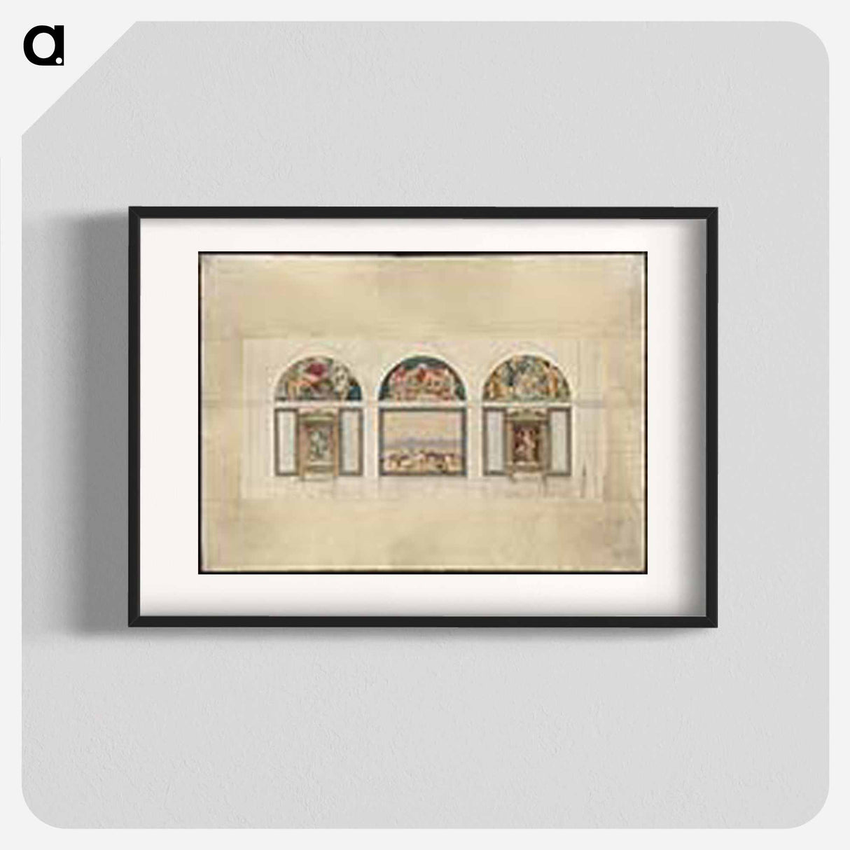 Original designs for the decoration at Boston Library by John Singer Sargent - ジョン シンガー サージェント Poster.