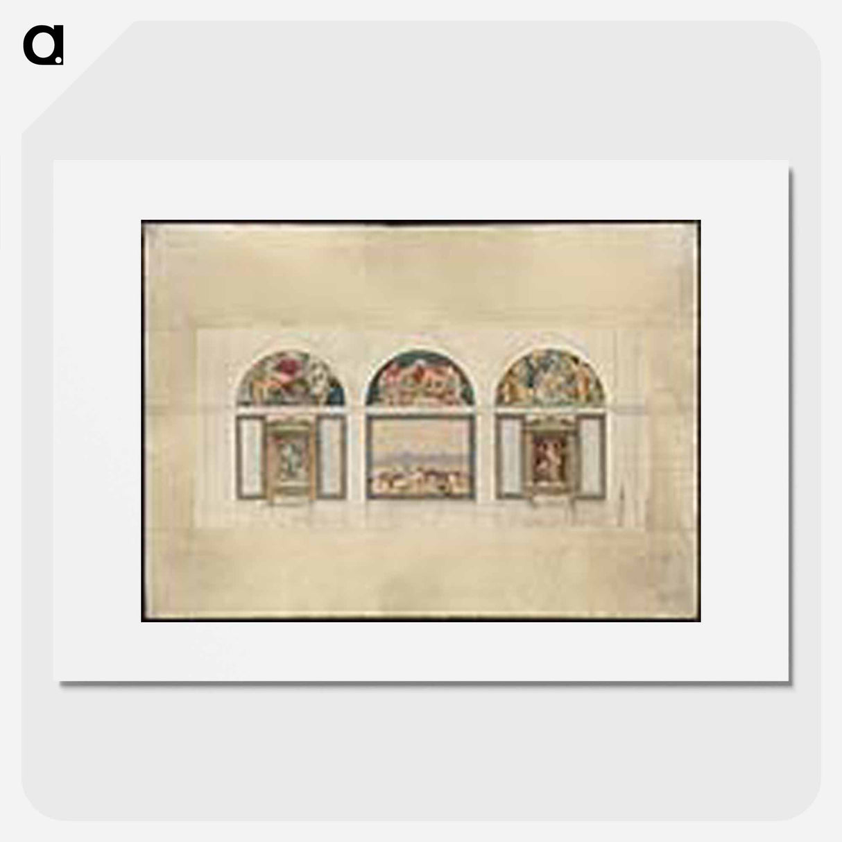 Original designs for the decoration at Boston Library by John Singer Sargent - ジョン シンガー サージェント Poster.