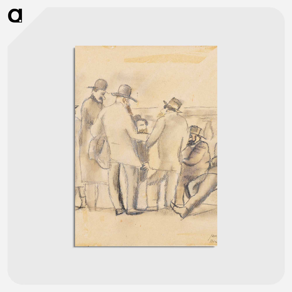 アートポストカード-Group of Men, New York
- ジュール パスキン Postcard.