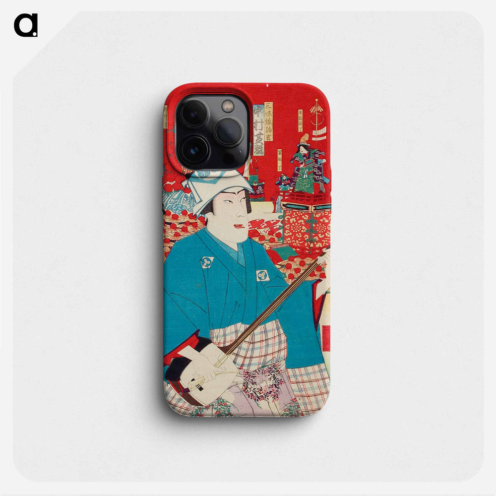 The Actor Nakamura Shikan IV as Samisen Komakichi - Toyohara Kunichika Phone Case.