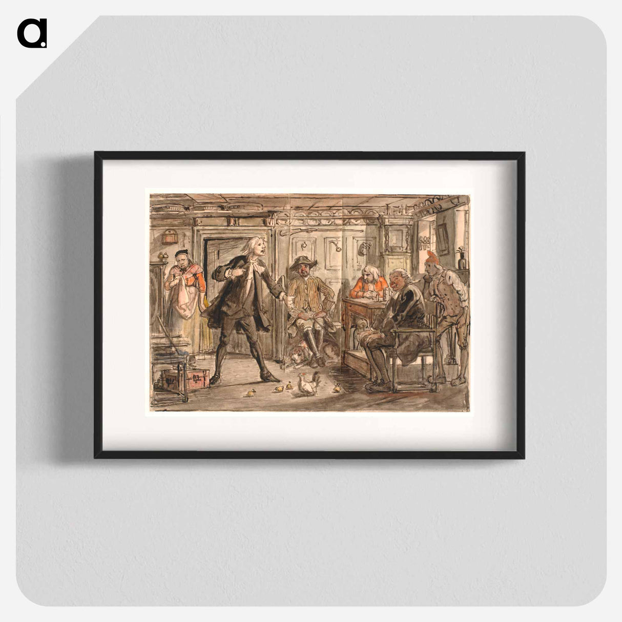 Erasmus Montanus disputes with Per Degn - ヴィルヘルム マーストランド Poster.