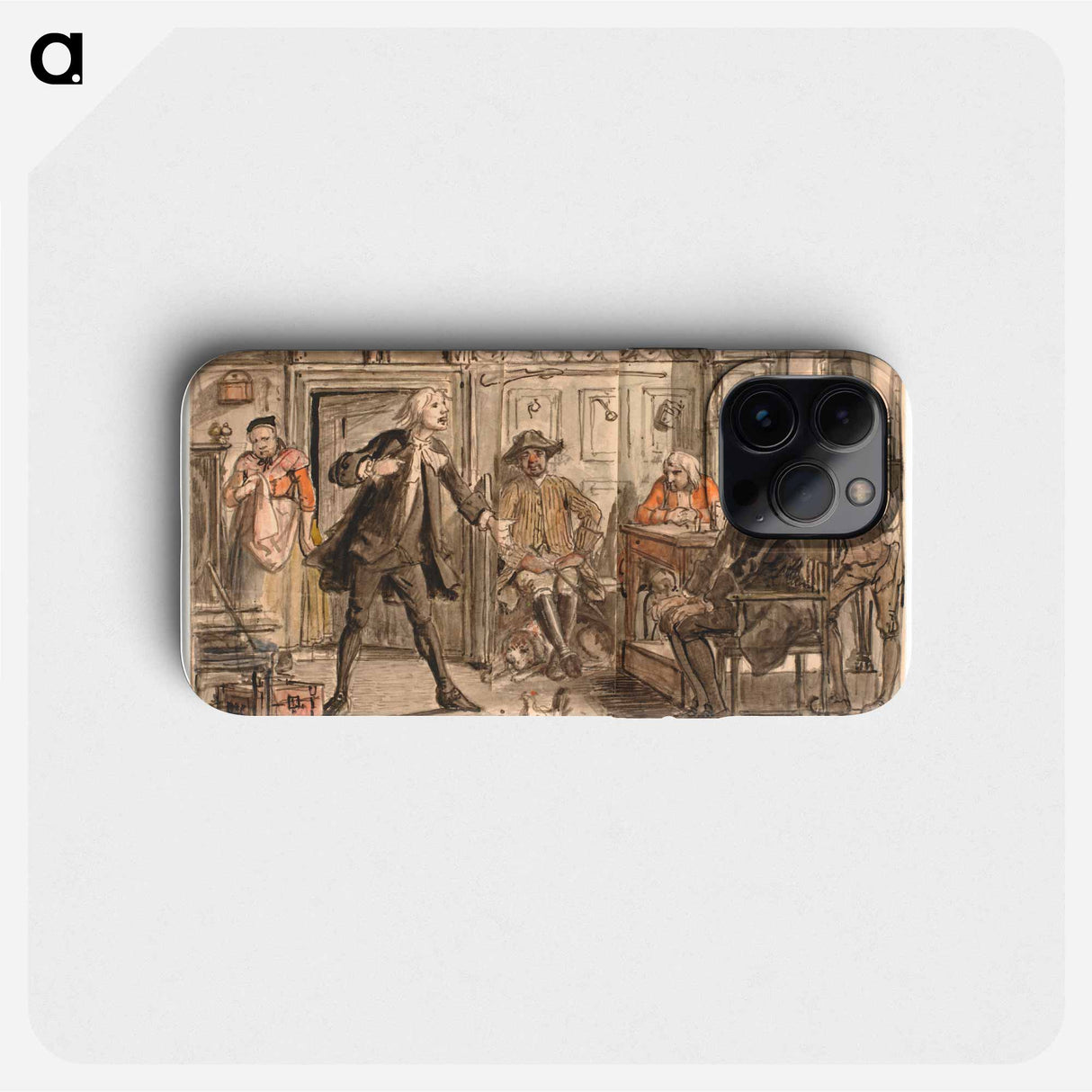 Erasmus Montanus disputes with Per Degn - Wilhelm Marstrand Phone Case.