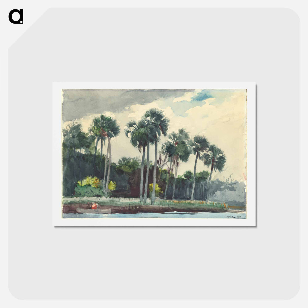 アートポストカード-Red Shirt, Homosassa, Florida - ウィンスロー ホーマー Postcard.