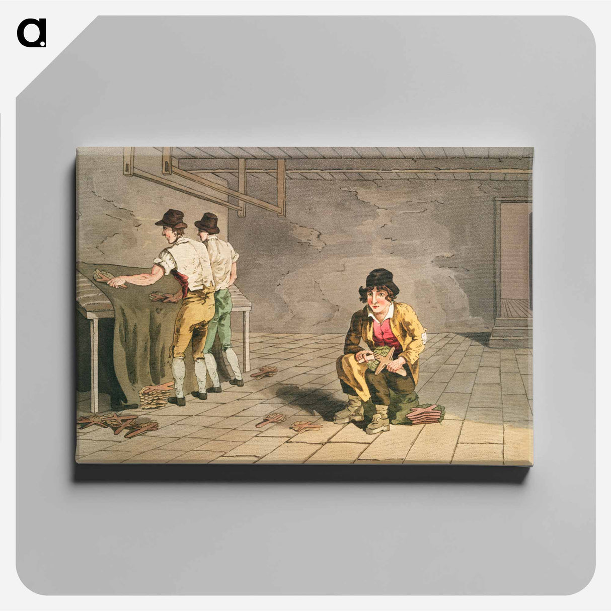 Illustration of the preemer boy from The Costume of Yorkshire - 19世紀のヨークシャー Canvas.