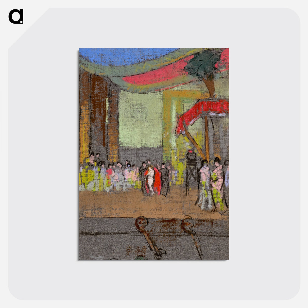 Scene Design for Opera - 不思議の国のアリス Postcard.