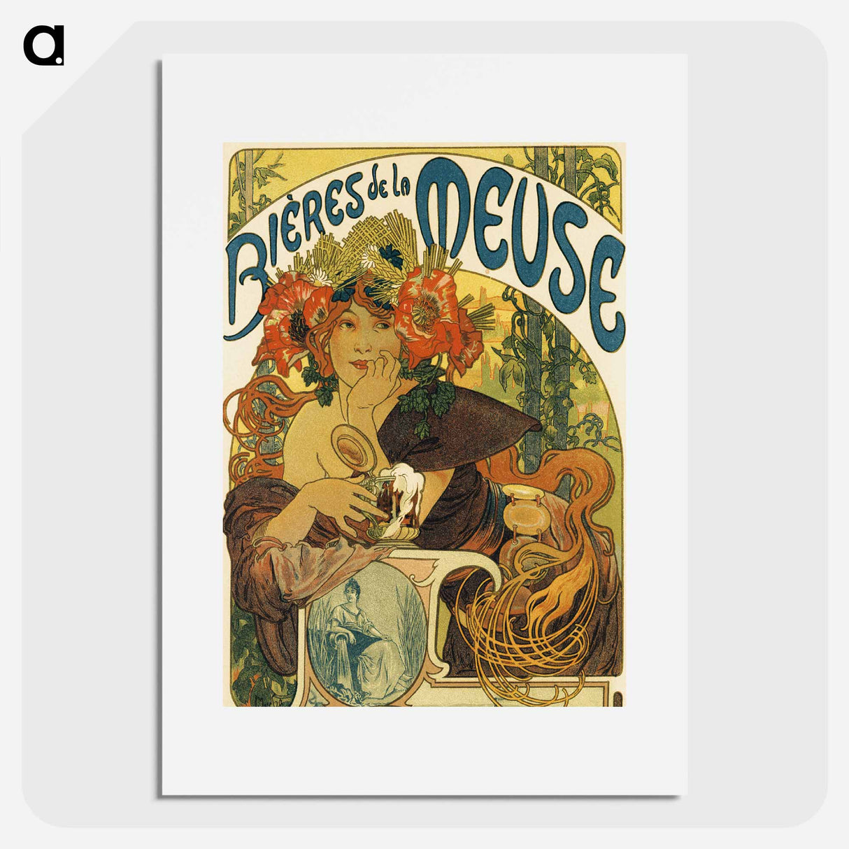 アートポスター-Bières de la Meuse - アルフォンス ミュシャ Poster.
