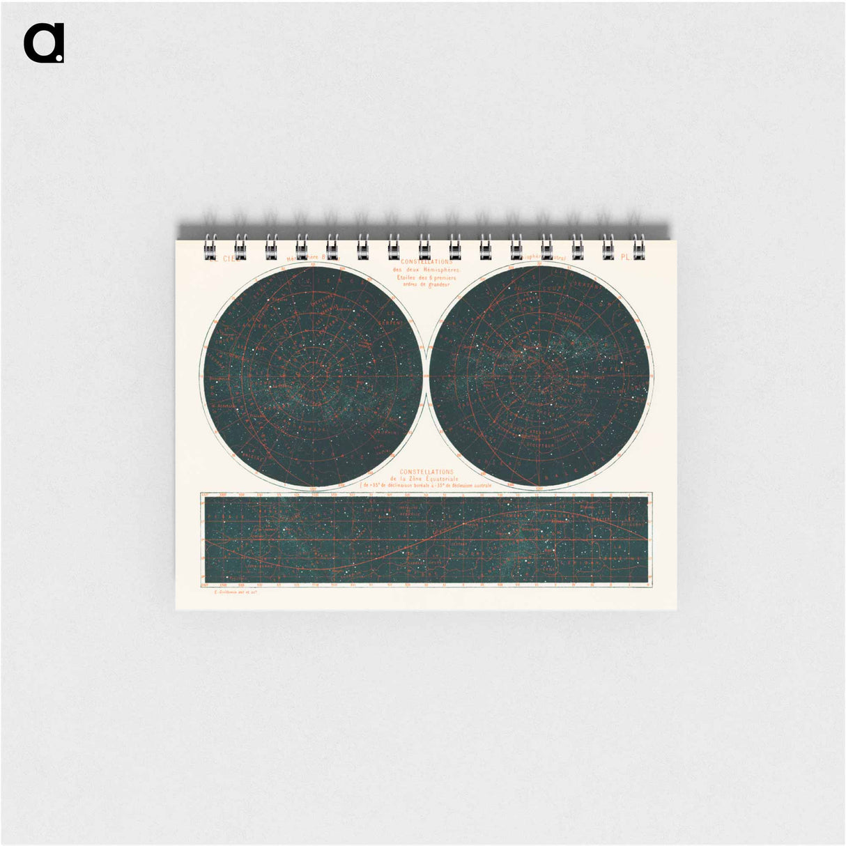 Constellations of the Two Hemispheres - アンティーク地図 Memo.