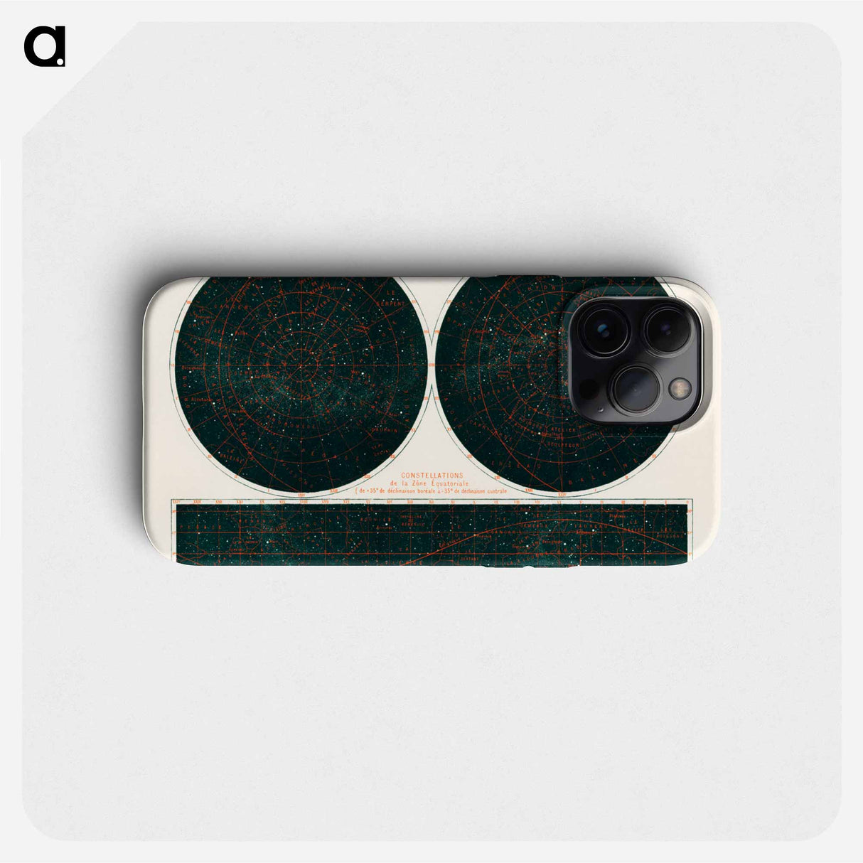 Constellations of the Two Hemispheres - アンティーク地図 Phone Case.