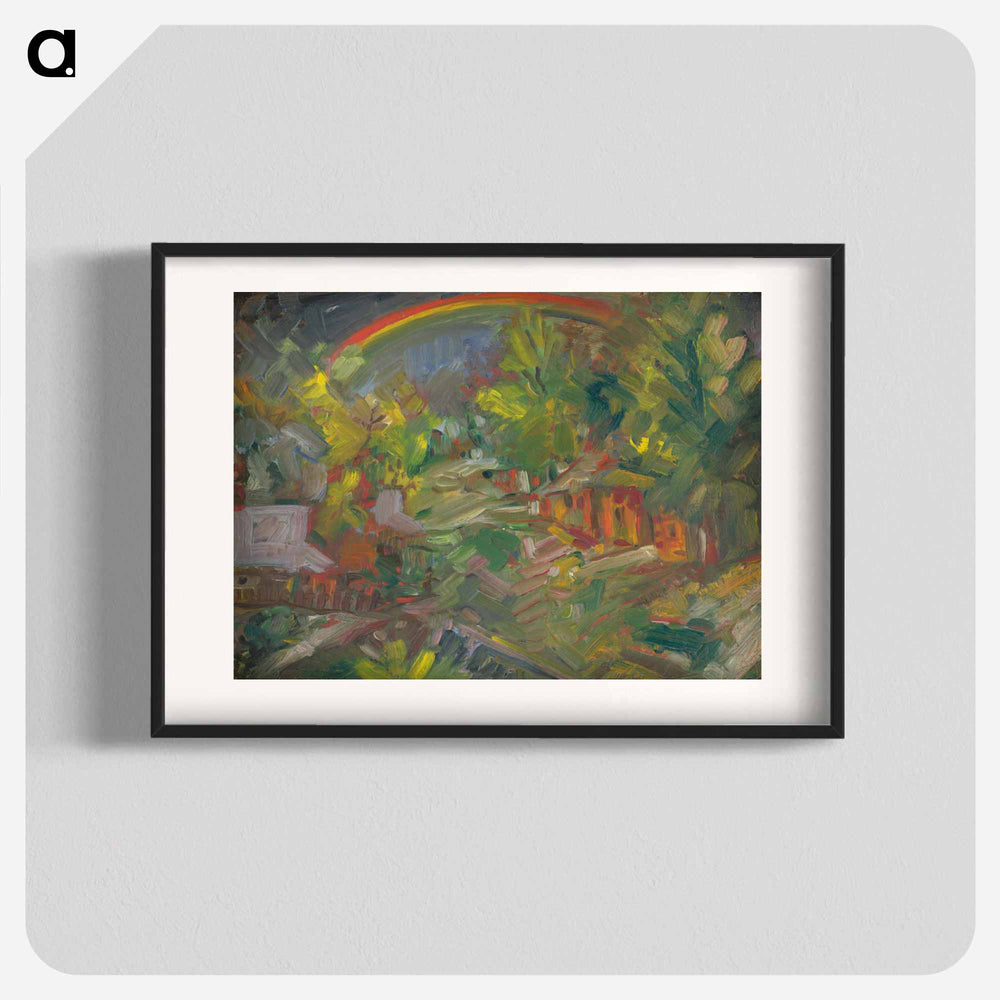 Rainbow over a village - アーノルド ピーター ワイズ クビンチャン Poster.