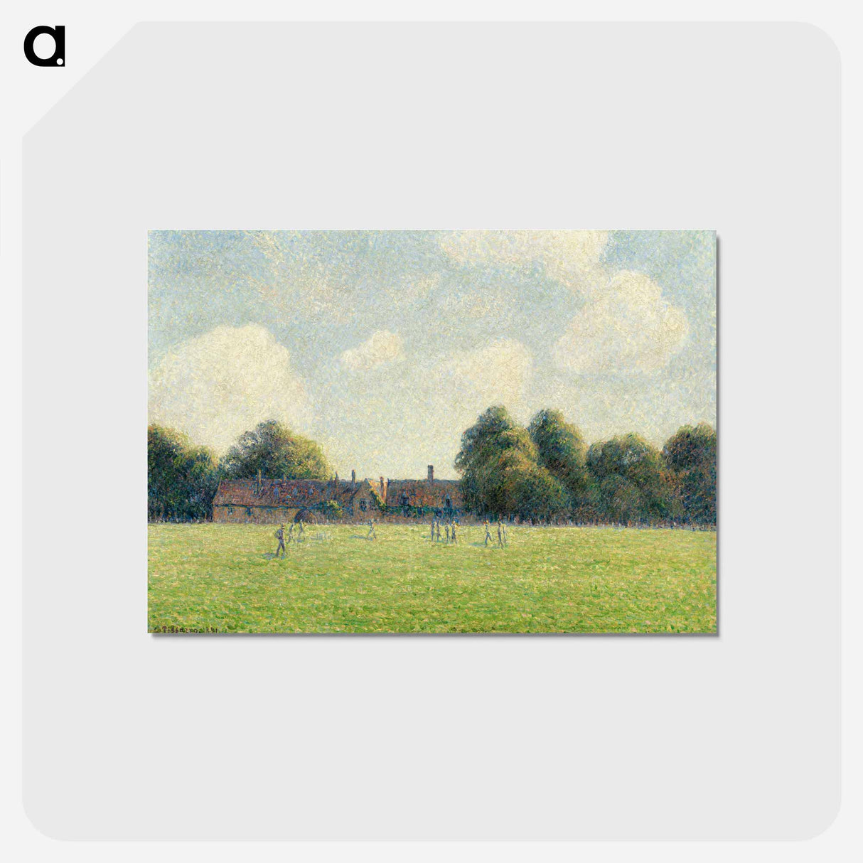 アートポストカード-Hampton Court Green - カミーユ ピサロ Postcard.