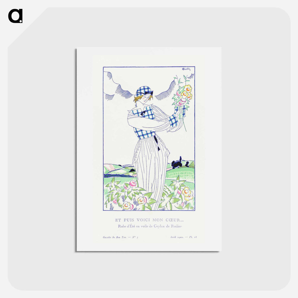 アートポストカード-Summer Dress in Ceylon Veil
- シャルル マルタン Postcard.