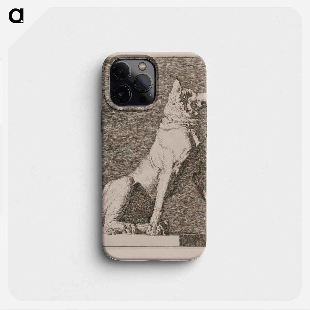 A sitting dog after an antique at Charlottenborg - クリステン ケプケ Phone Case.