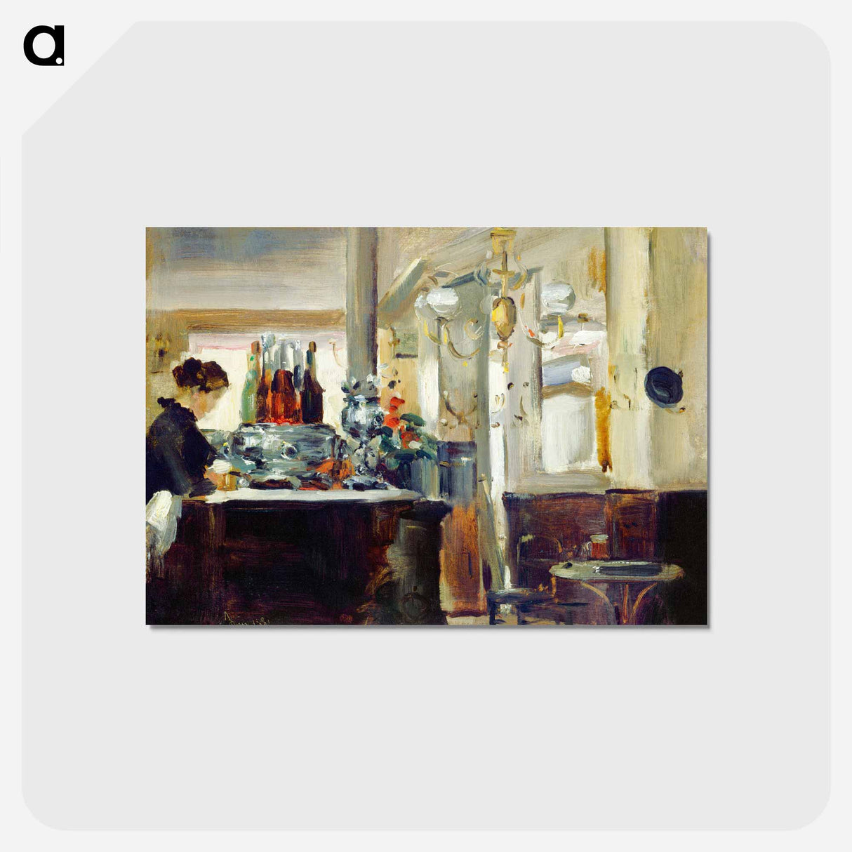 アートポストカード-Bon Bock Cafe - エドゥアール マネ Postcard.