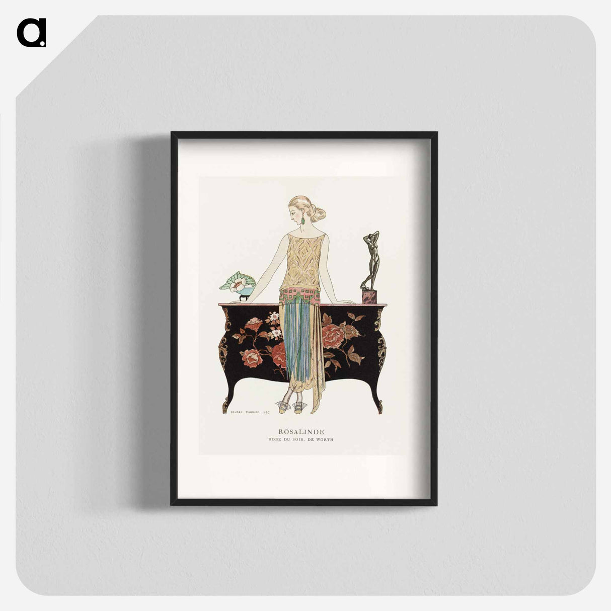 Rosalinde: Robe du soir - Georges Barbier Poster.