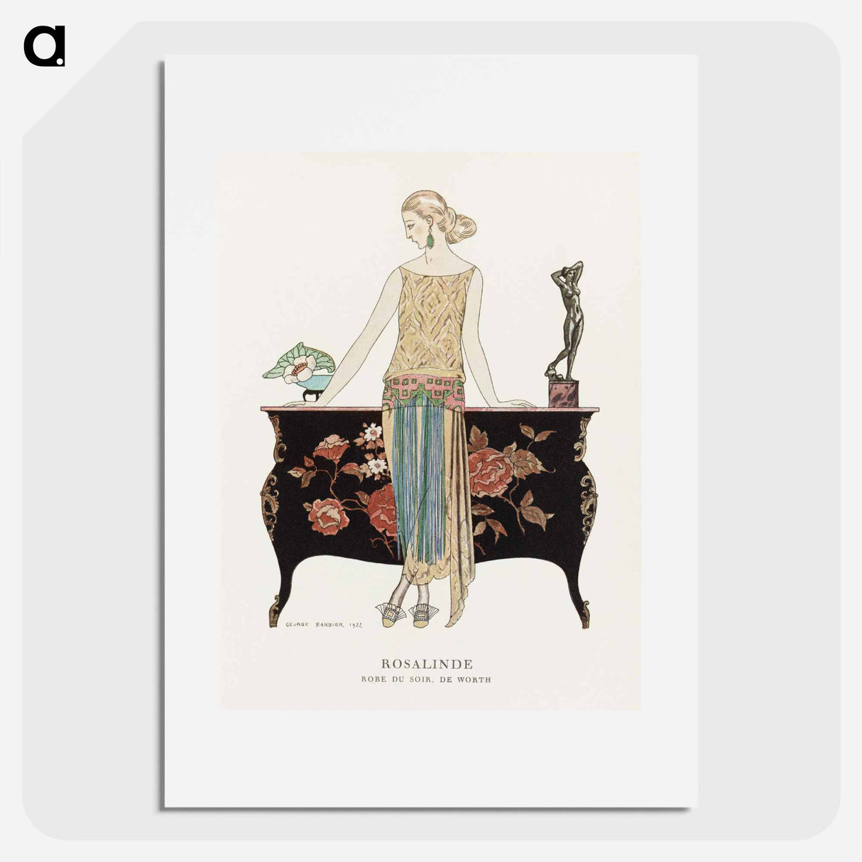 Rosalinde: Robe du soir - Georges Barbier Poster.