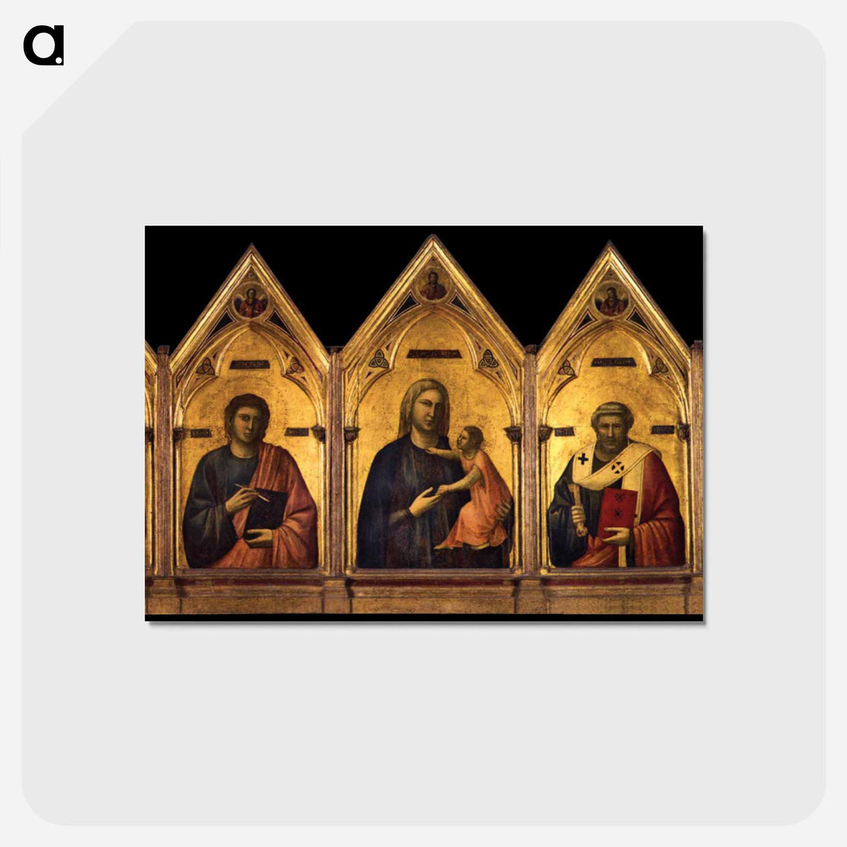 アートポストカード-Badia Polyptych - ジョット ディ ボンドーネ Postcard.