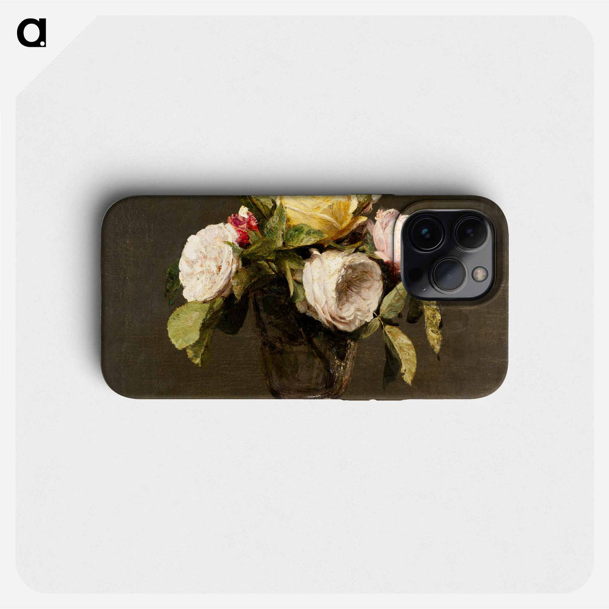 Roses dans un Verre a Pied - アンリ ファンタン ラトゥール Phone Case.