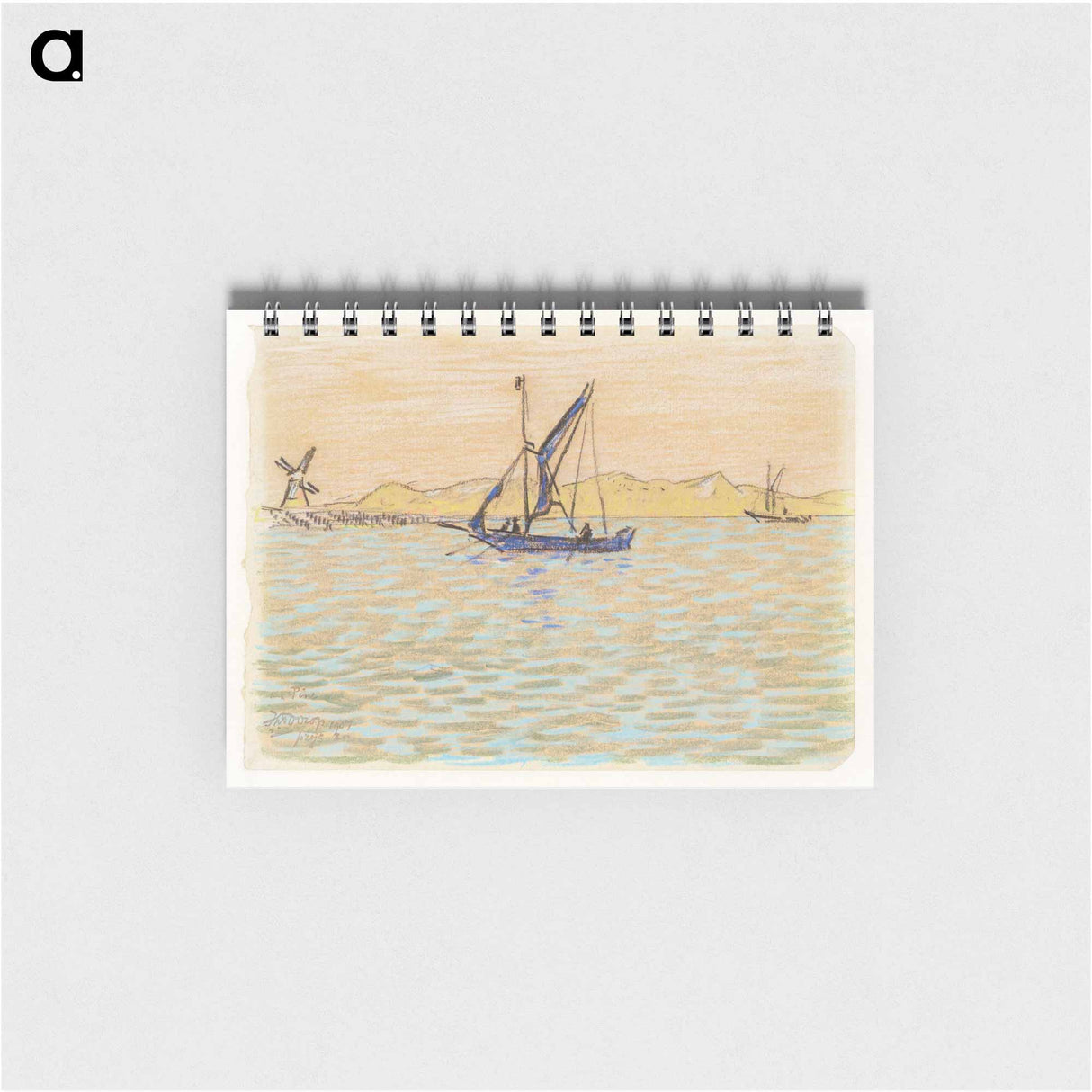 Peasant woman with milk buckets on her shoulders, walking through a wheat field - ヤン・トゥーロップ Memo.