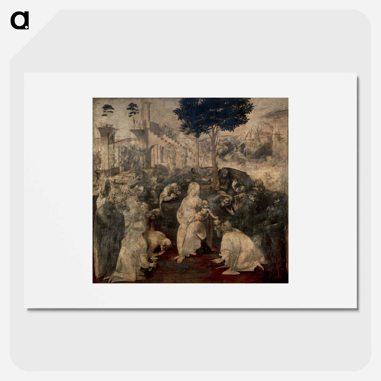 アートポスター-Adoration of the Magi - レオナルド ダ ヴィンチ Poster.