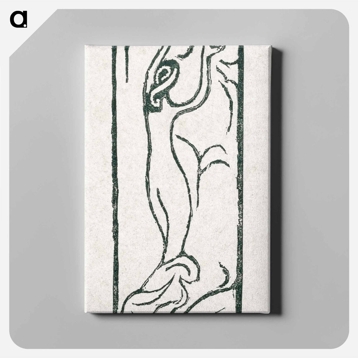 アートパネル-A naked woman illustration for a poetry collection by Paul Verlaine - モーリス ドニ Canvas.