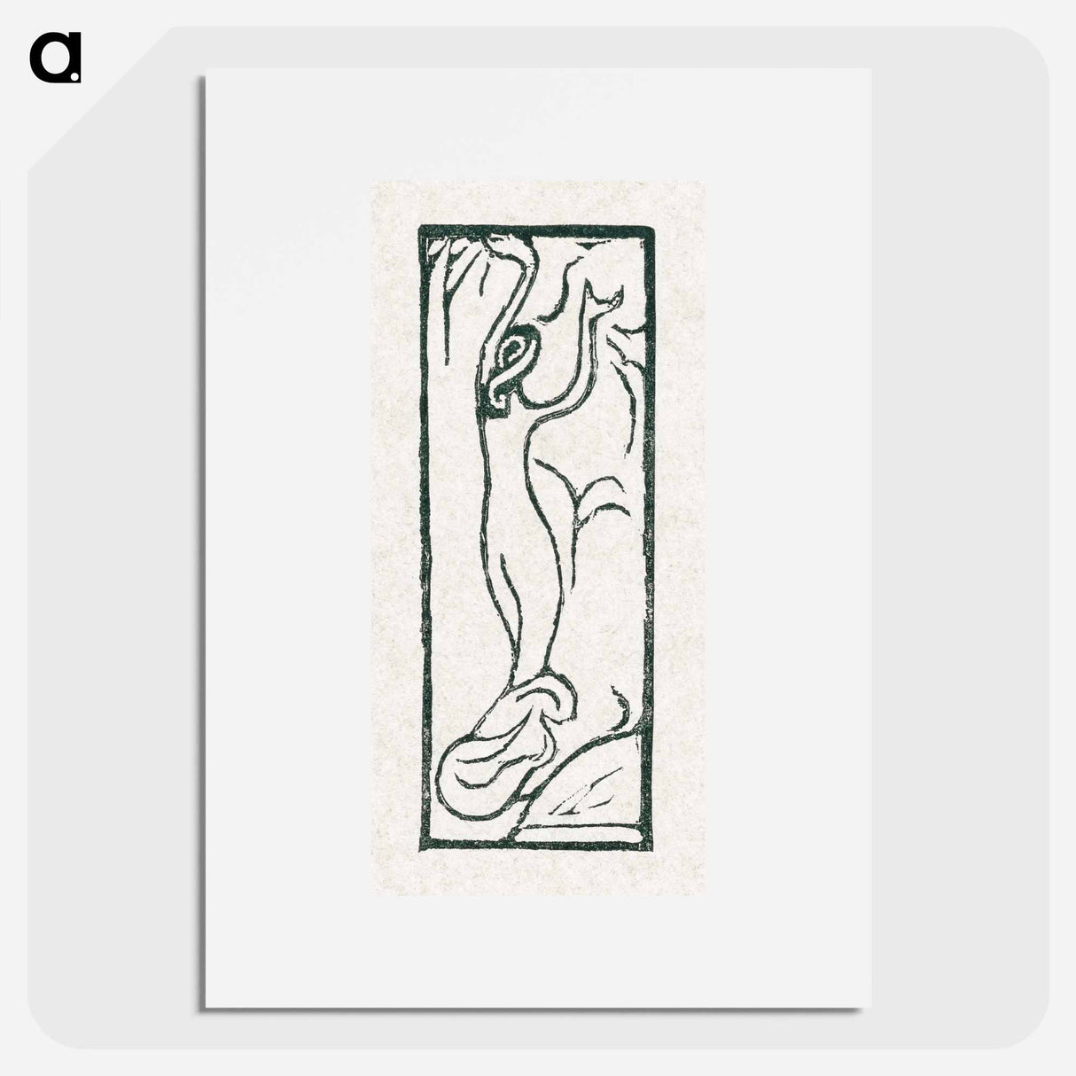 アートポスター-A naked woman illustration for a poetry collection by Paul Verlaine - モーリス ドニ Poster.