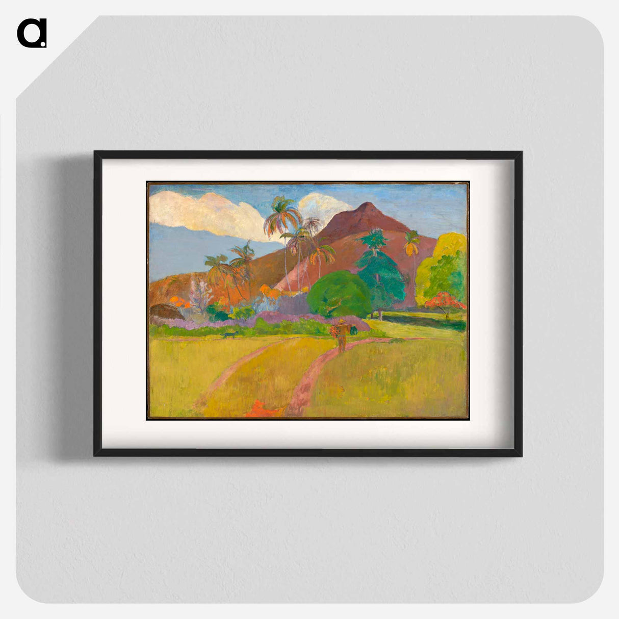 Tahitian Landscape - ポール ゴーギャン Poster.