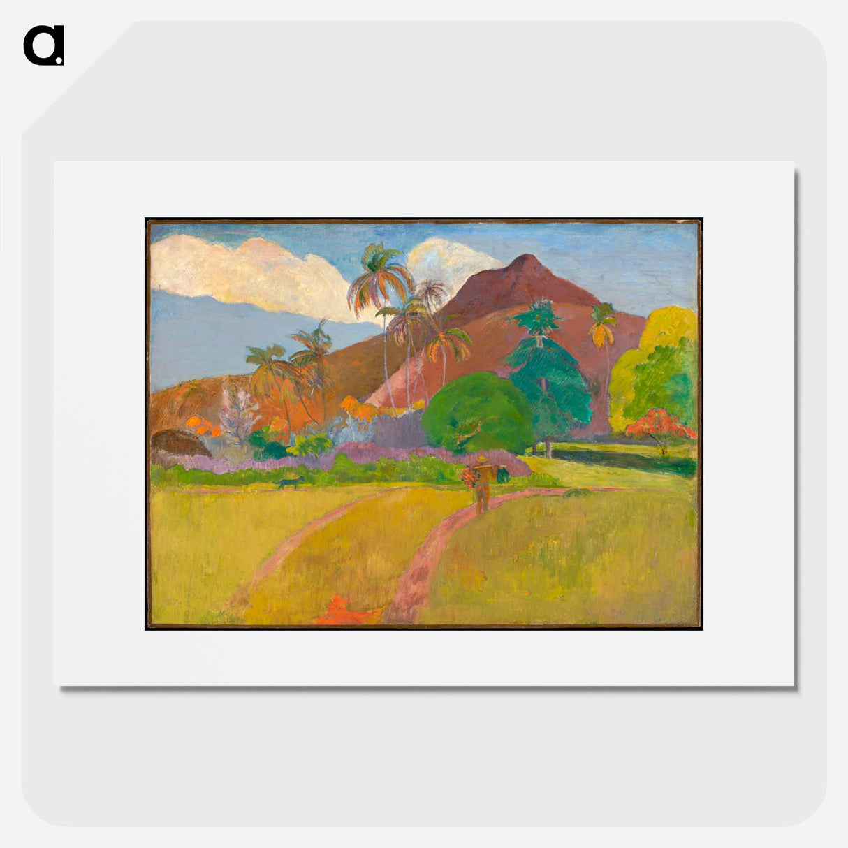 Tahitian Landscape - ポール ゴーギャン Poster.