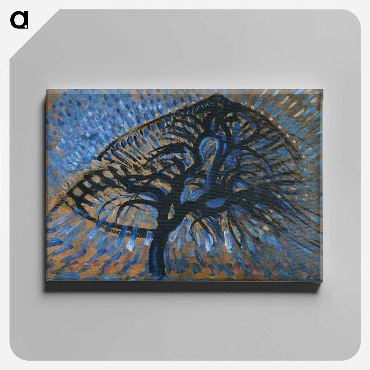 アートパネル-Apple Tree, Pointillist Version - ピエト モンドリアン Canvas.