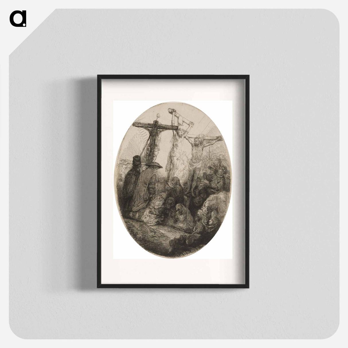 Rembrandt van Rijn's oval plate - レンブラント ファン レイン Poster.