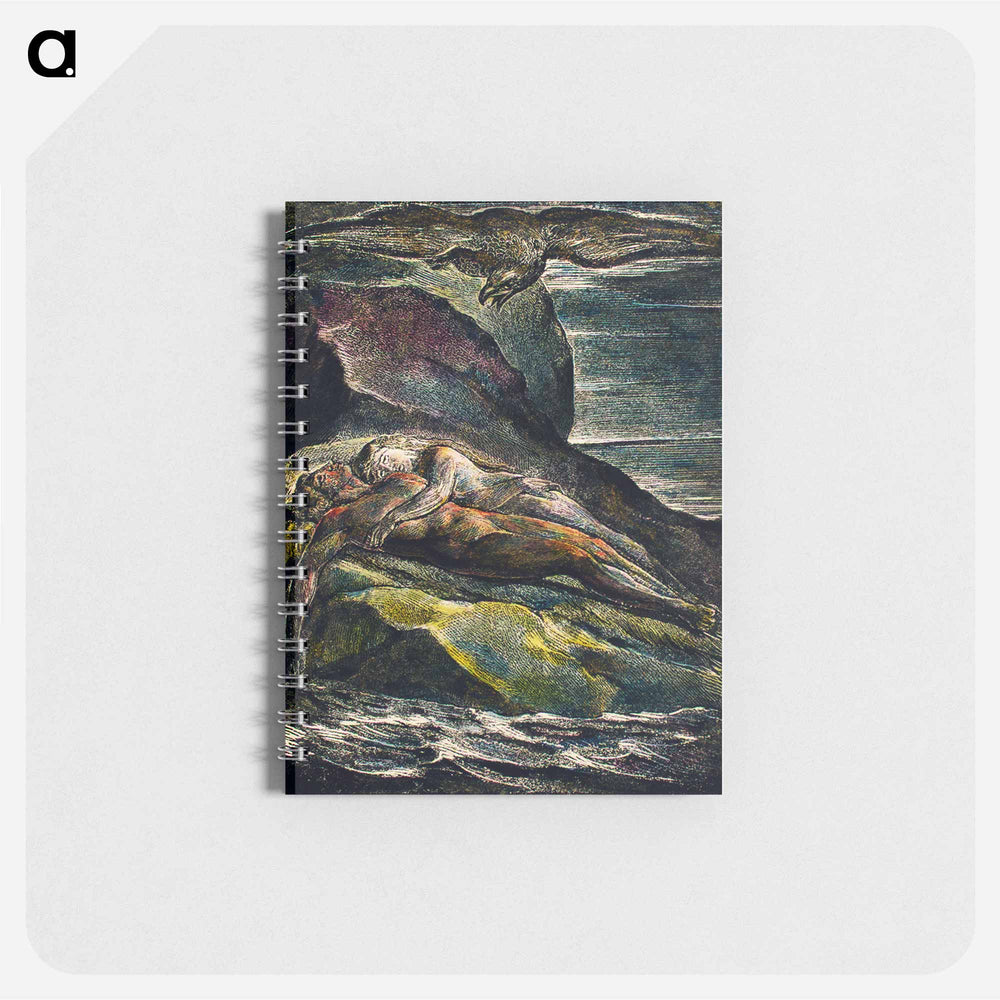The eagle illustration from Milton: a Poem, To Justify the Ways of God to Men by William Blake - ウィリアム ブレイク Memo.