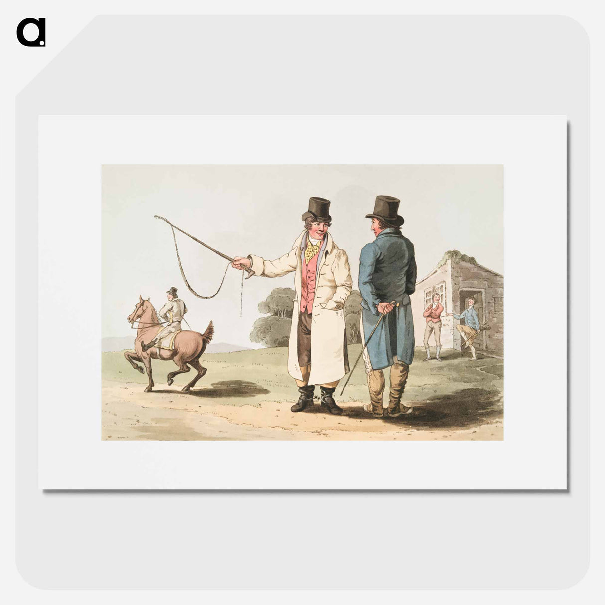 Illustration of the horse dealer from The Costume of Yorkshire - 19世紀のヨークシャー Poster.