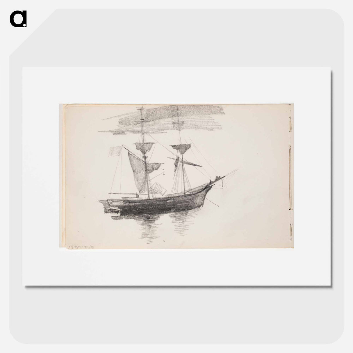 Purjelaiva - アルバート エーデルフェルト Poster.