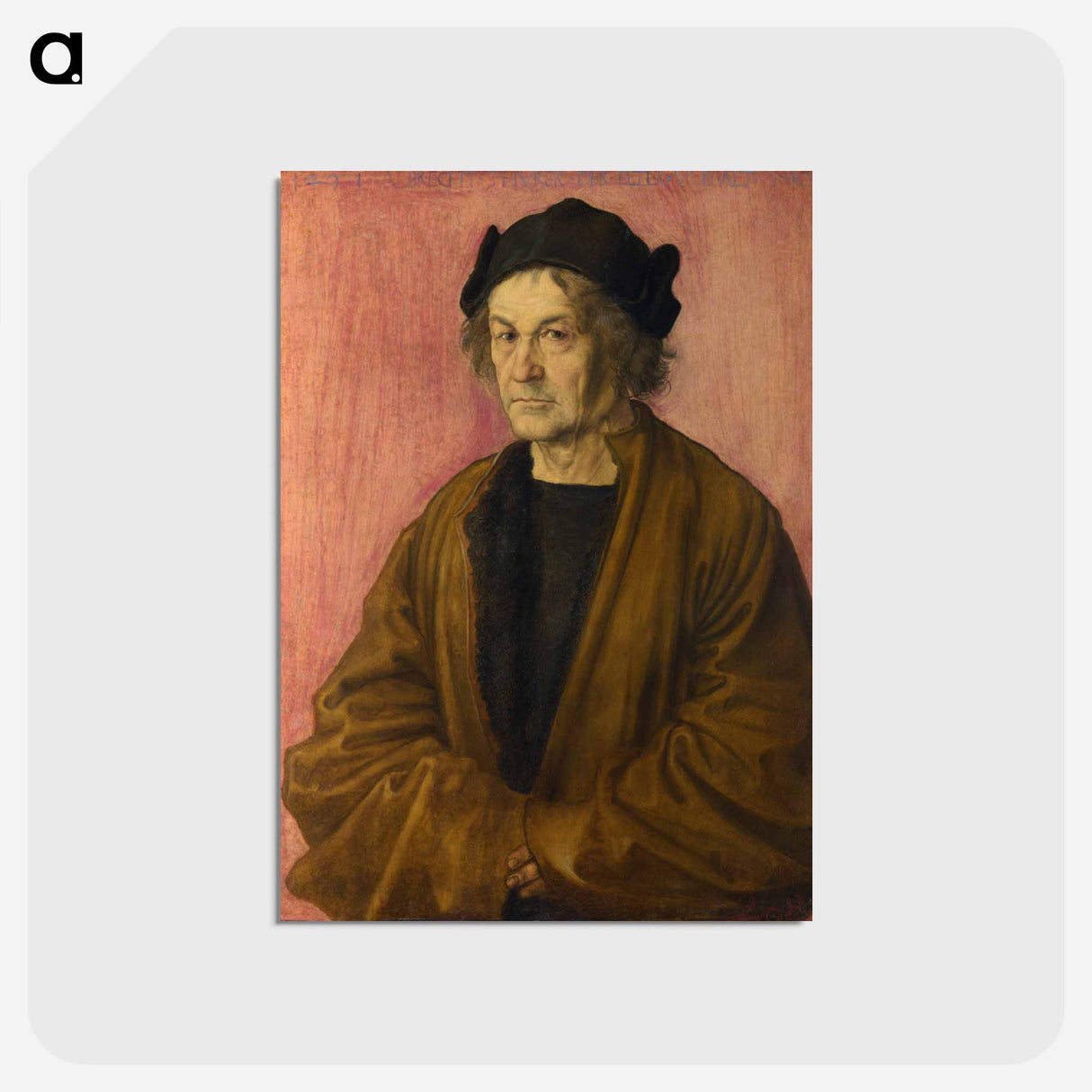 アートポストカード-Portrait of Dürer's Father at 70 - アルブレヒト デューラー Postcard.