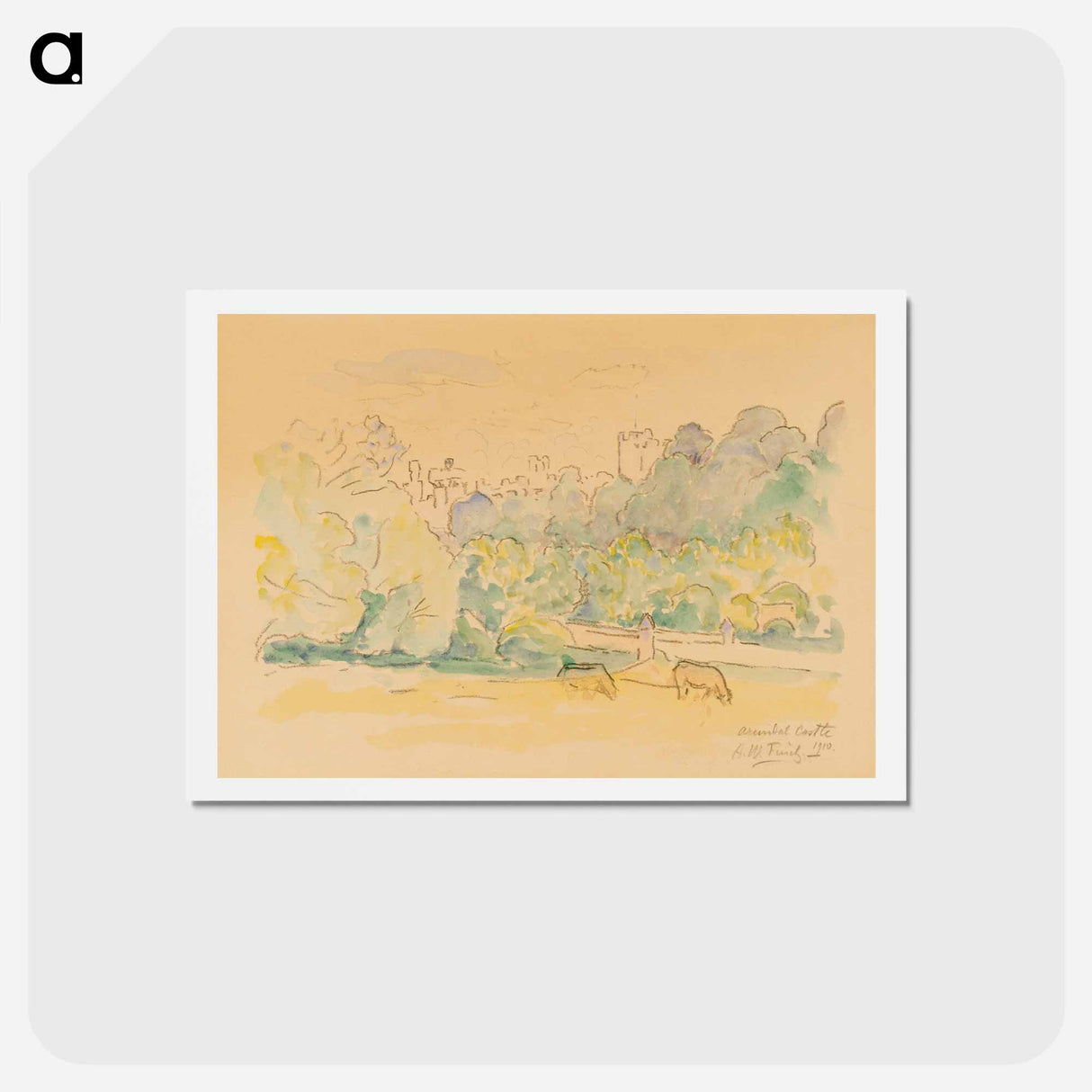 Linna englannissa - アルフレッド ウィリアム フィンチ Postcard.