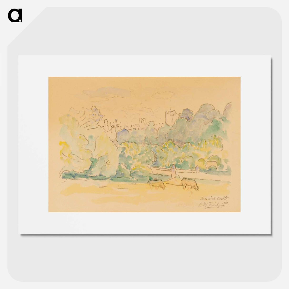 Linna englannissa - アルフレッド ウィリアム フィンチ Poster.