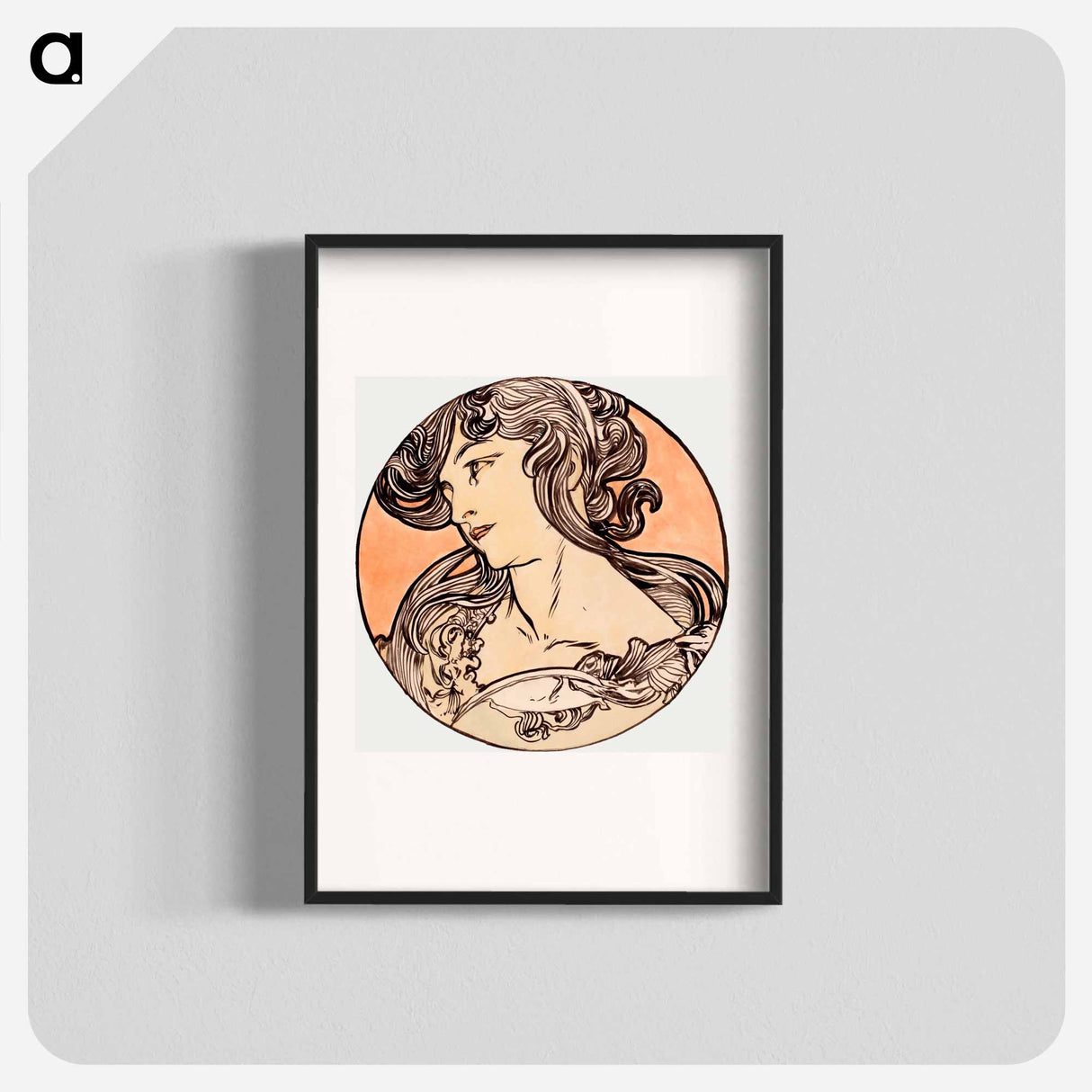 Stained glass window for the facade of the Fouquet boutique - アルフォンス ミュシャ Poster.