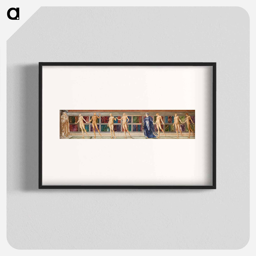 The Pilgrim in the Garden of Idleness - Study of nine Figures - エドワード バーン ジョーンズ Poster.