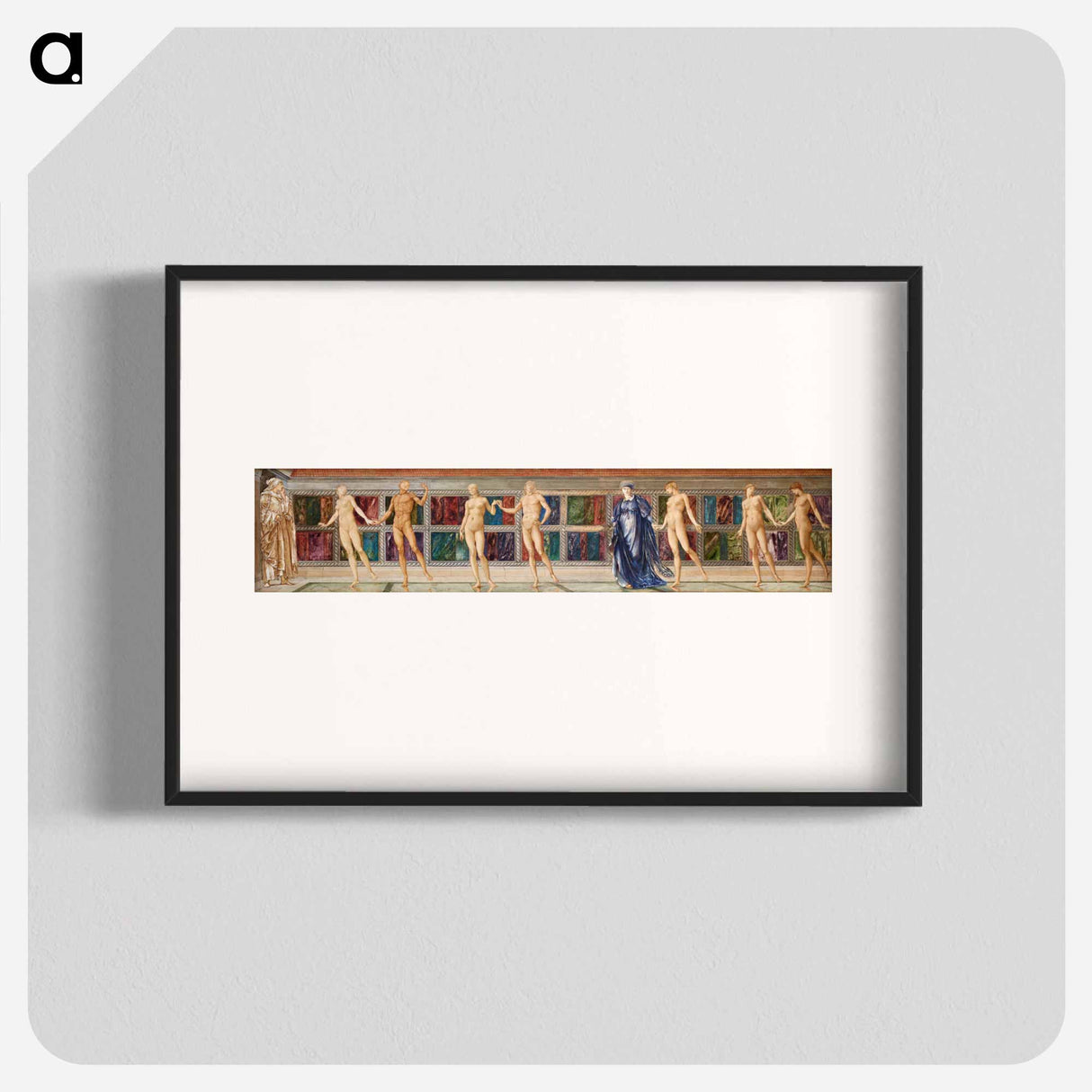 The Pilgrim in the Garden of Idleness - Study of nine Figures - エドワード バーン ジョーンズ Poster.