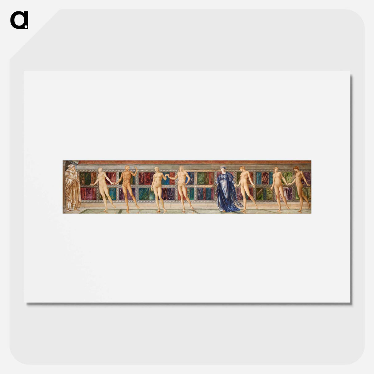 The Pilgrim in the Garden of Idleness - Study of nine Figures - エドワード バーン ジョーンズ Poster.